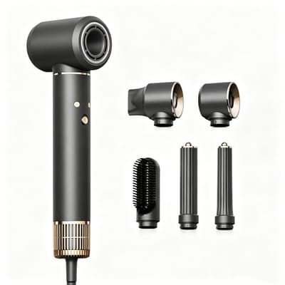 Haardroger met diffusor - Haardroger met negatieve ionen - Krullen - - Haardroger - Draagbare haardroger - Koude luchtstand - Stijlkam - Premium grijs