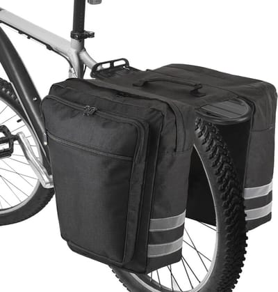 Waterdichte Fietstas 28L - Duurzame Fietszadeltas met Reflecterende Afwerking voor Racefietsen en Mountainbikes