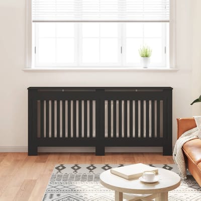 vidaXL Radiatorombouw 172x19x81,5 cm bewerkt hout zwart
