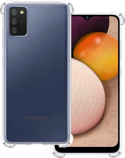 Hoesje Geschikt voor Samsung Galaxy A02s - Sterk & Shockproof - Siliconen Case - Back Cover - Telefoon Hoes Shock Proof - Transparant