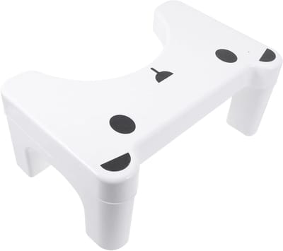 Toilet Krukje - Voetenbankje - Comfortabel Zitten - Antislip Ontwerp - 39.5 cm - Wit
