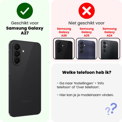 Hoesje Geschikt voor Samsung Galaxy A27 - Sterk & Shockproof - Siliconen Case - Hoes Cover - Donkerblauw