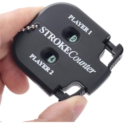 Mini Handy Golf Slagteller Stroke Putt Scoreteller Tweecijferige Scoreteller met Sleutelhanger Golfaccessoire Golftrainingshulpmiddel zwart