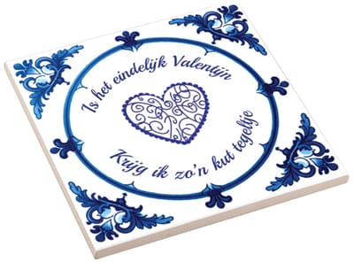 Spreuktegel - Is Het Eindelijk Valentijn... - Grappige Tegelje - Valentijn Cadeautje voor Hem - Valentijn Cadeautje voor Haar - Love - Valentijnsdag