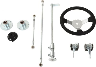 Steering Kit voor Go-Karts - Stuurwiel met Accessoires en Metalen Onderdelen voor 100cc, 125cc, 140cc en 150cc Quads