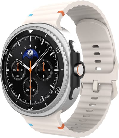 Cazy Horlogebandje geschikt voor Samsung Galaxy Watch Bandje (ActiveFlex) - Smartwatchbandjes - Universeel bandje geschikt voor Samsung Galaxy Watch 8 / Watch 8 Classic - Ivory