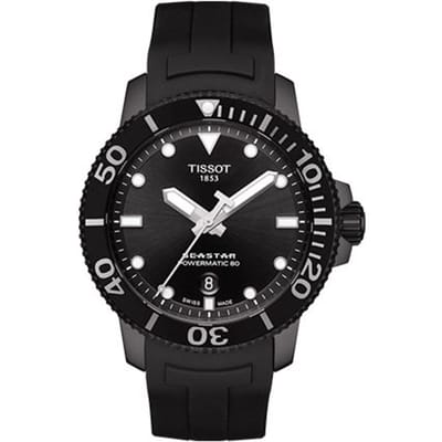 Tissot T-Sport Seastar Powermatic 80 T120.407.37.051.00 T1204073705100 Automatisch 300M herenhorloge zwart
