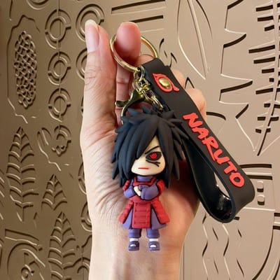 1 Stuk Anime Naruto Actiefiguren Sleutelhanger Kakashi Uchiha Itachi Sasuke Madara PVC Model Collectie Kindercadeau Speelgoed black