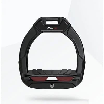 Veiligheidsstijgers voor paardrijden Hellend Grip Zwart/Zwart/Bordeaux kind Flex-On Safe-On