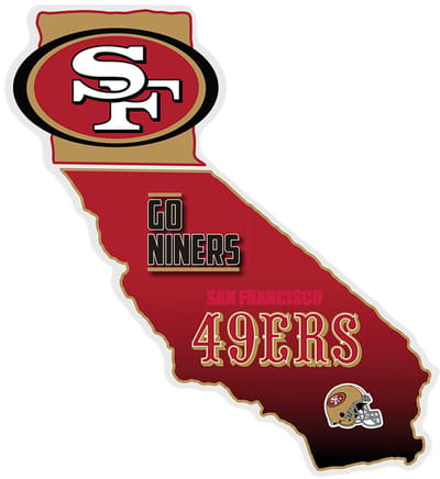 Signs USA - wandbord - dibond - San Francisco 49ers - NFL - 23 x 25 cm