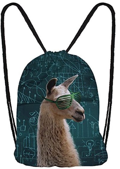Jute tas met dierenprint voor sport en gym