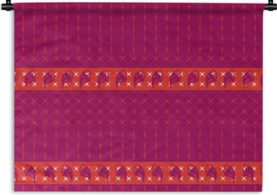Wandkleed - Wanddoek - Olifant - Design - Roze - 60x45 cm - Wandtapijt