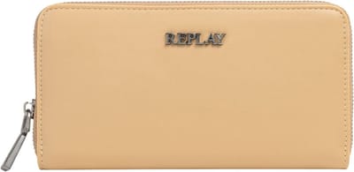REPLAY Portemonnee Zip Around Wallet Safari Lichtbruin
