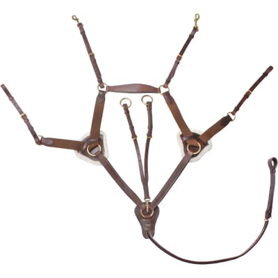 Vijfpunts elastisch jachtcollier voor paard HORKA