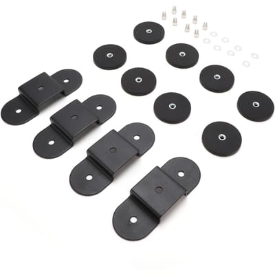 4 pièces Supports de Montage Magnétiques pour Lumières LED Base Magnétique avec Protection en Caoutchouc Universel pour Feux LED Pods et Barres Lumineuses gray