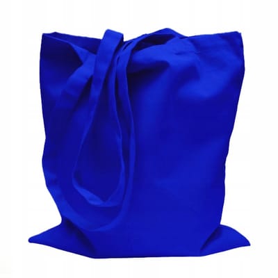 Sterke Blauwe Katoenen Boodschappentas 280g/m - Duurzaam & Stijlvol