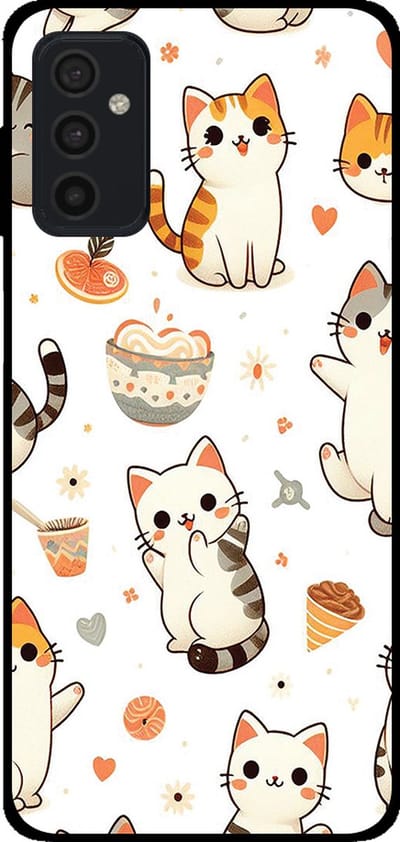 Smartphonica Telefoonhoesje Geschikt voor Samsung Galaxy M52 5G met katten opdruk - TPU backcover case cat design geschikt voor Samsung Galaxy M52 5G