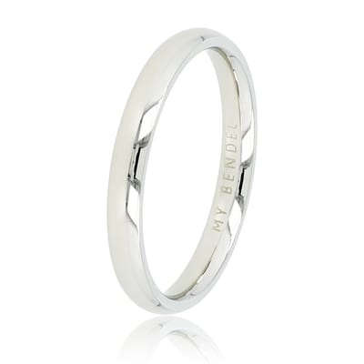 My Bendel - Gladde Stapelring Zilverkleurig 2,5 Mm - Gladde Stapelring • 2.5 Mm • Zilverkleurig • Stainless Steel - met Luxe Cadeauverpakking | Sieraden Voor Dames | Maat 16.00 Mm / Maat 50