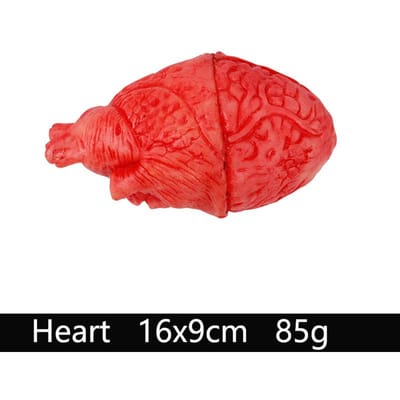 Accessoire Halloween Sanglant Effrayant Organe Faux Cerveau Humain Parties du Corps Main Fausse Doigt Jambe Pied Cerveau Cœur Accessoires de Fête OneSize
