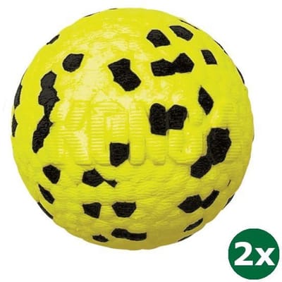 Kong reflex bal geel 2x 7x7x7 cm