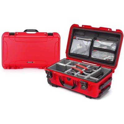Nanuk 935 Case w/lid org./divider - Red - Pro Photo Kit case