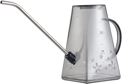Gieter met tuit - Waterkoker planten - Planten water geven - Roestvrijstalen afwerking - 1.4 liter - Grijs
