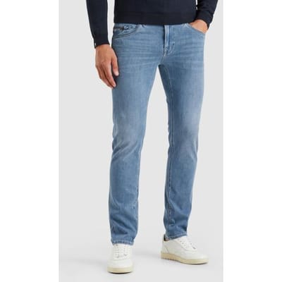 Vanguard blauwe heren jeans   Stonewash wassing   Slim Fit   5-Pocket zakken   Knoop- en ritssluiting   Duurzaam   Regular waist Blauw 42/34
