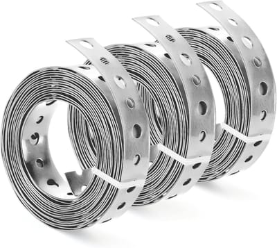 Bevestigingsband Metaal - Stalen Band - Hekken Bouwen - Gegalvaniseerd Staal - 3/4 Inch x 10 Ft - Zilverkleurig