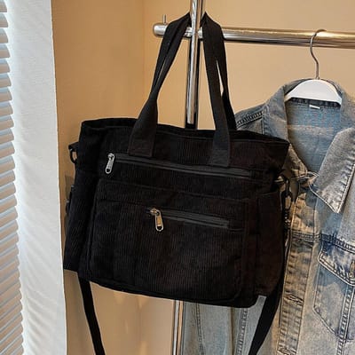 Tote Bag Herfst- en Winterstijl Dames Grote Capaciteit Multi-vakken Dames Tote Bag Veelzijdige Eénschouder Crossbody Tas brown