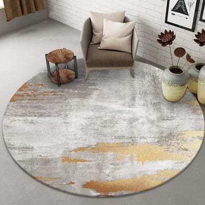 Moderne Abstracte Ronde Tapijten voor Woonkamer Grote Vloerkleden Slaapkamer Decor Elastisch Tapijt Stoelkleed Antislip Vloermat Wasbaar 80cm 31.49 in