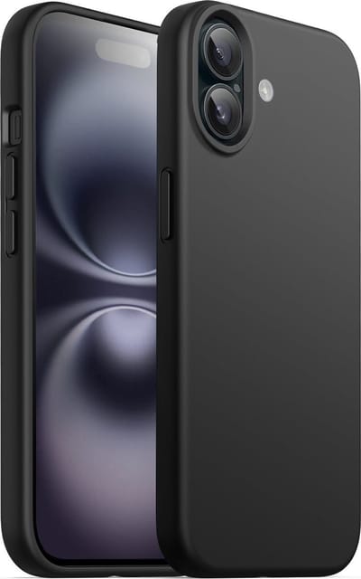 My Case telefoonhoesje geschikt voor Apple iPhone 16 hoesje Zwart siliconen - backcover hoes - optimale bescherming - zwart
