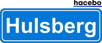 Hacebo - Plaatsnaam Sticker - 29x10 CM - Hulsberg sticker - Verkeersborden sticker - grappige cadeaus - Hulsberg
