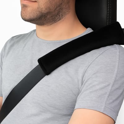 Luxe Auto Gordelhoes I Gordelbeschermer I Gordelkussen I Auto Veiligheid I Safety Belt Cushion Pads I 1 Stuk I Zwart