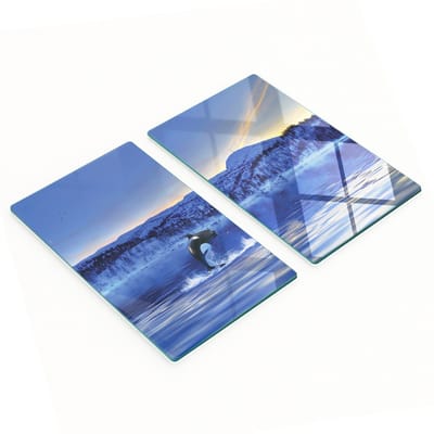 Multifunctionele decoratieve keukenplanken van gehard glas, Orka, 2x30x52 cm