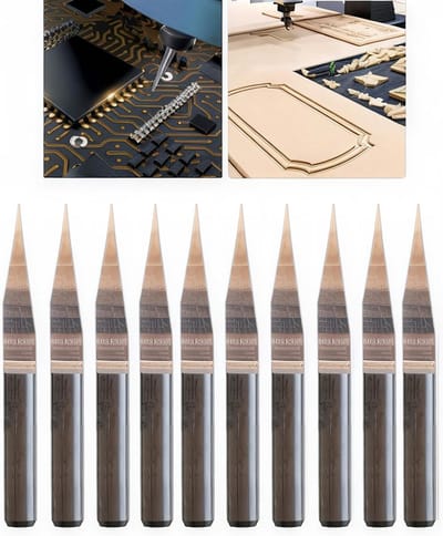 Graveer Bits - CNC Freesgereedschap - Precisie Graveren - Hoge Slijtvastheid - 0.1mm 15° - Carbide