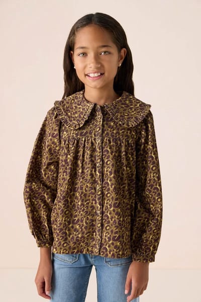 Sissy-Boy - Donkergroene blouse met leopard print