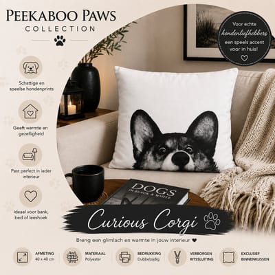 Peekaboo Paws Collection Kussenhoes - 40x40 cm