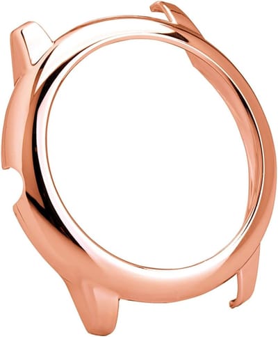 Beschermende Ronde Cover voor Smartwatch - Schokbestendige Screen Protector voor Haylou Solar LS05 in Roze Goud