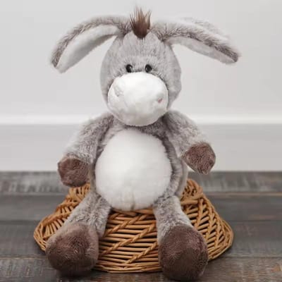 40 cm Zacht Pluche Ezel Speelgoed – Knuffel Ezels Voor Jongens Meisjes Baby's – Pluizig Knuffeldier Om Te Knuffelen Spelen Pluche Speelgoed Decor gray