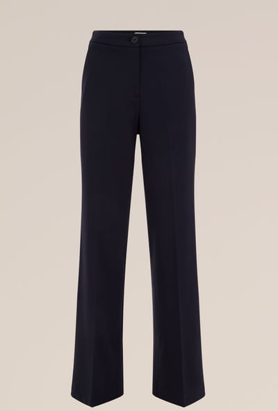 WE Fashion Dames wide leg pantalon met stretch