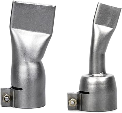 Lassen Nozzles - Hetelucht Mondstuk - PVC Plastic Lassen - Roestvrij Staal - 2 Stuks - Zilver
