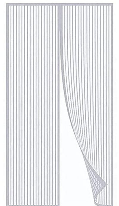 Mosquito Net, Window Door Curtain, Magnetic Closure | Magnetic Fly Screen for Balcony Door Patio Insect Protection Ultra Thin Mesh No Drilling with Adhesive Tape, Wit, 190*80cm