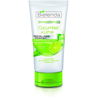 Bielenda Bouquet Nature Cucumber &amp; Lime 3in1 Wash Gel 150 g