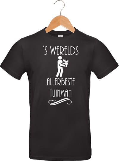 Mijncadeautje T-shirt - 's Werelds beste Tuinman - unisex Zwart (maat L)