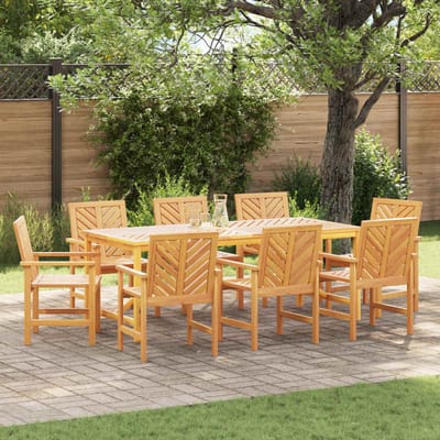 vidaXL - Eetkamerstoel - 8 - st - Naturel - Massief - Acacia - Hout