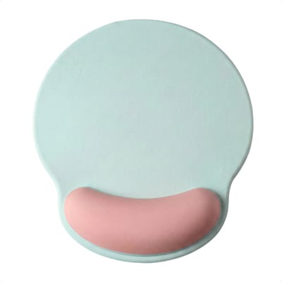 Techidna - Ergonomische Muismat met Polssteun - Groen & Roze - Gelkussen - Antislip - Compact