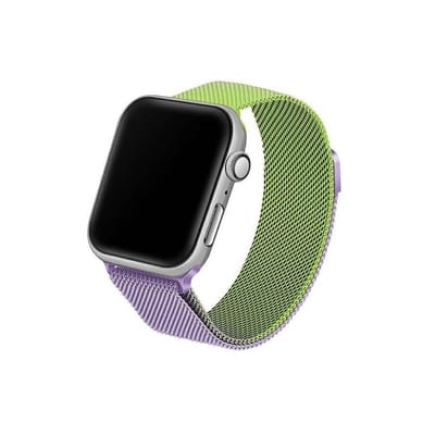Beline Apple Watch Stalen band 38/40/41mm groen-paars groen/paars