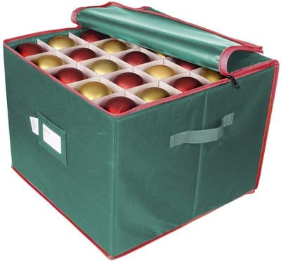 Unyqoos® Ruime opbergdoos voor kerstballen met vakken en handgrepen