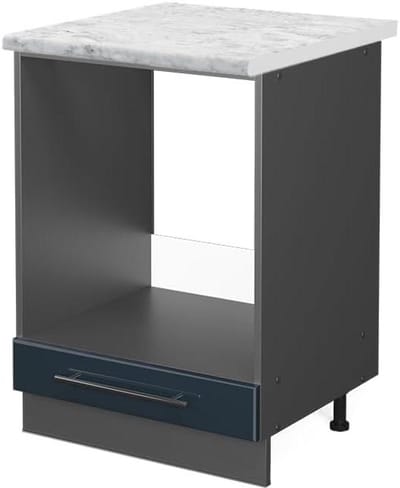 Ovenombouwkast Keuken - Inbouwkast Oven - Keuken Verbeteren - Soft-close Scharnieren - 60 cm Breed - Donkerblauw Hoogglans