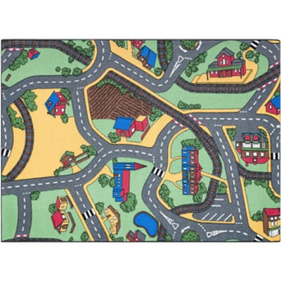 Kleden Rugsx REBEL ROADS TAPIJT Playtime 95 Kleine stad, 95x133 cm